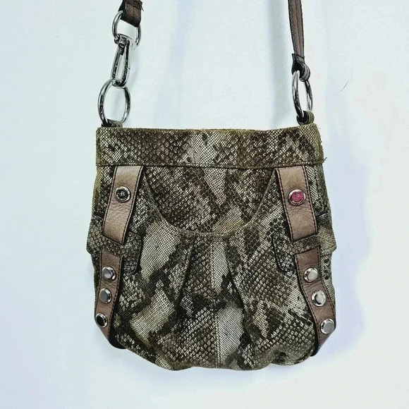 B.Makowsky snake print leather crossbody bag - Picture 3 of 11
